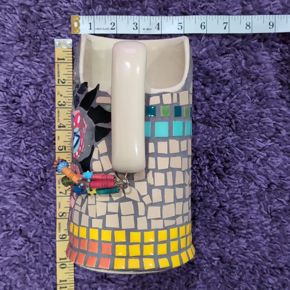 Mosaic Abstract Art Face Pitcher - Picture 5 of 10